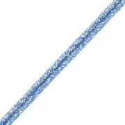 Brillant metal soutache braid Made in Italy 3.5 mm Blue / Silver x1m