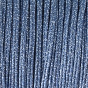 Brillant metal soutache braid Made in Italy 3.5 mm Blue / Silver x1m