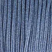 Brillant metal soutache braid Made in Italy 3.5 mm Blue / Silver x1m