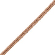 soutache Braid Made in Italy 3.5 mm Rose poudré / Gold x1m