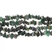 Perles chips 8 - 11 mm en pierre gemme  - African Jade x85cm