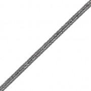 Shiri metal Soutache Braid Made in Italy 4 mm Grey Anthracite x1m|raw }}