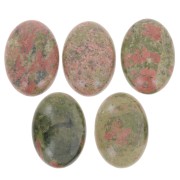 Oval cabochon 25x18 mm Unakite