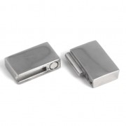 Stainless steel sliding and magnetic clasp 21x16.5 mm pour lacet 15 mm x1