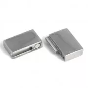 Stainless steel sliding and magnetic clasp 21x16.5 mm pour lacet 15 mm x1