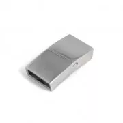 22.4 x11.7 mm Stainless steel sliding and magnetic clasp for 10 mm lace x1