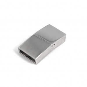 22.4 x11.7 mm Stainless steel sliding and magnetic clasp for 10 mm lace x1