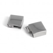 22.4 x11.7 mm Stainless steel sliding and magnetic clasp for 10 mm lace x1