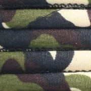 Tubular cotton cord 6 mm - camouflage Kaki/Brown/Beige x1m