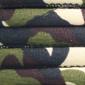 Tubular cotton cord 6 mm - camouflage Kaki/Brown/Beige x1m