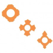 Set of 3 cookie cutters for polymer clay - Byzantin Bohemian cross