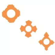 Set of 3 cookie cutters for polymer clay - Byzantin Bohemian cross