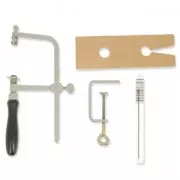 Jewelry tooling kit - bocfil + fretsaw nr 2/0 + wooden workbench dowel