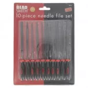 10 Files with ergonomic handle15cm - jewel tool