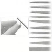 10 Files with ergonomic handle15cm - jewel tool