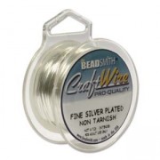 Copper soft Craft Wire 1,02 mm silver tone plated anti-tarnish x 3,65m