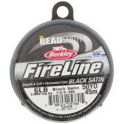 Fireline braided nylon wire 0.15 mm (6LB) Black Satin x45m