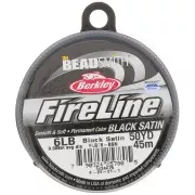 Fireline braided nylon wire 0.15 mm (6LB) Black Satin x45m