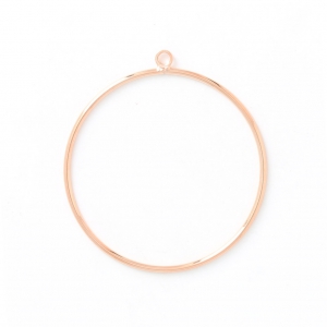 Mounting and weaving ring for jewelry creation 45 mm Rose Gold