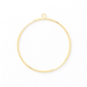 Mounting and weaving ring for jewelry creation 45 mm fine gold plated