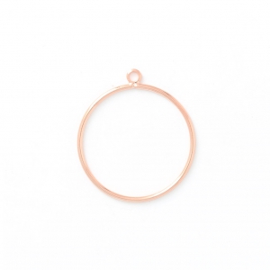 Mounting and weaving ring for jewelry creation 37 mm Rose Gold