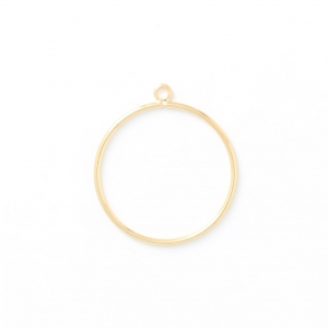 Mounting and weaving ring for jewelry creation 37 mm fine gold plated