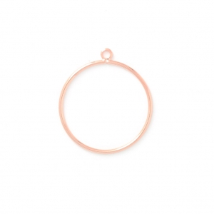 Mounting and weaving ring for jewelry creation 26 mm Rose Gold