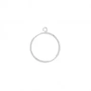 Mounting and weaving ring for jewelry creation 20 mm rhodium