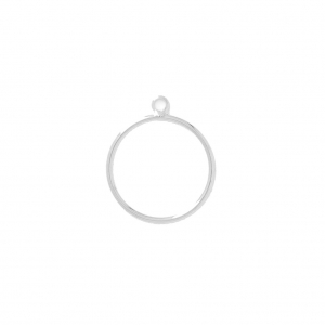 Mounting and weaving ring for jewelry creation 20 mm rhodium