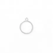 Mounting and weaving ring for jewelry creation 15 mm rhodium