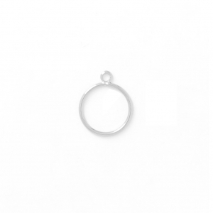 Mounting and weaving ring for jewelry creation 15 mm rhodium