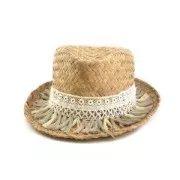 Pompon and lace ribbon 50 mm White/Beige/Olive/Khaki x50cm