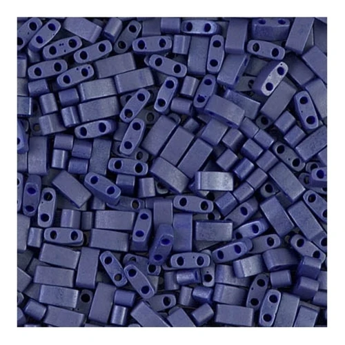 Miyuki Half Tila Beads 5x2.3x1.9 mm HTL-2075 - Opaque Cobalt Luster Mat x10g