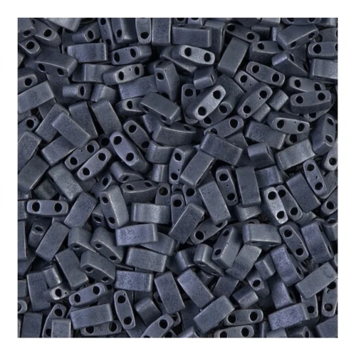 Miyuki Half Tila Beads 5x2.3x1.9 mm HTL-2001 - Gunmetal Mat x10g