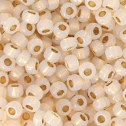 Miyuki Seed beads 8/0 196 - Opal 24kt Yellow Gold Lined x5g|raw }}
