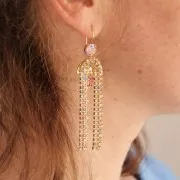 Rhinestones chain in cut crystal 2.10 mm Crystal/Light Peach/Light Rose/Sapphire x50cm