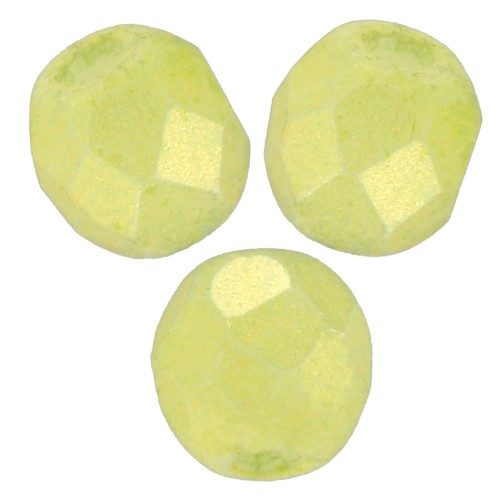 Faceted beads 4mm Honeydew Pacifica x50