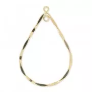 Drop spacer 2 rings 33.5x22mm Gold filled  x1