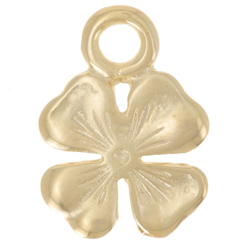 Trefle 17x12 mm gold charm x1