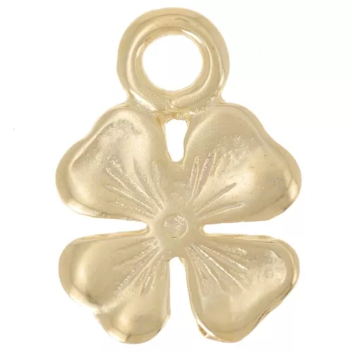 Trefle 17x12 mm gold charm x1