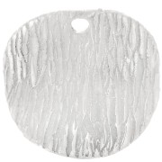 Round and textured sequin 12.9 mm - 925 Sterling Silver x1