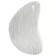 Round and textured sequin 12.9 mm - 925 Sterling Silver x1