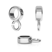 925 Sterling Silver ring dangle charm 9.5 mm SIlver Tone x1|raw }}