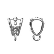 925 Sterling Silver Ring dangle charms 8.5 mm ethnic x1