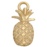 16 mm Pineapple Charm - 925 Sterling Silver Fine gold plated x1