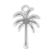 Palm Tree Metal Charm 18mm Fine Antique silver plating x1|raw }}