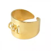 Adjustable brass ring with 3 rings to customize fine Gold plated x1