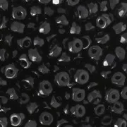 Czech Glass beads Micro Spacers 2x3 mm Jet x50