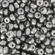 Czech Glass beads Micro Spacers 2x3 mm Chrome x50