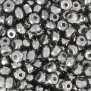 Czech Glass beads Micro Spacers 2x3 mm Chrome x50